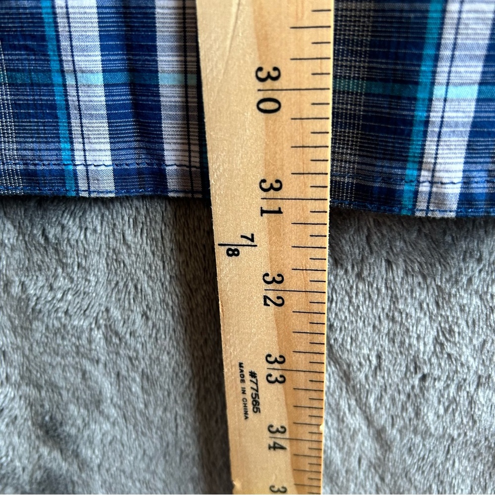 Outdoor Life Shirt Mens XL Blue Plaid Button Up Stretch Hiking Casual Relaxed - Picture 7 of 7